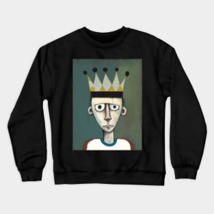 Footballer In A Crown Crewneck Sweatshirt